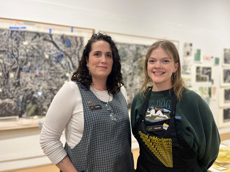 USask graduate Jillian Ross (left) and South African artist William Kentridge have produced more than 190 works together. (Photo provided by Brendan Copestake)