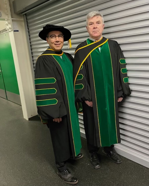 Dr. Gordon Martell (BEd’91, MEd’98, PhD’16) and Dr. Michael Cottrell (PhD'88) (right) are faculty members in the Department of Educational Administration in the College of Education. (Photo: submitted)