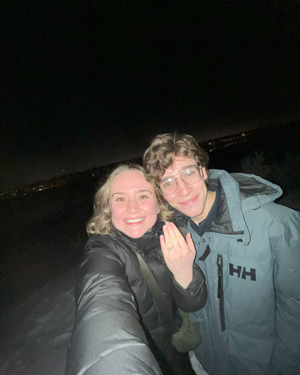 Rachel Andres (left) and Colin Dyck first met two years ago as members of the Greystone Singers, a mixed-voice choir open by audition to all USask students. (Photos: submitted)