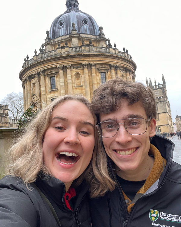 Rachel Andres (left) and Colin Dyck first met two years ago as members of the Greystone Singers, a mixed-voice choir open by audition to all USask students. (Photos: submitted)